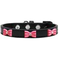 Pet Pal Pink Glitter Bow Widget Dog CollarBlack Size 14 PE799295